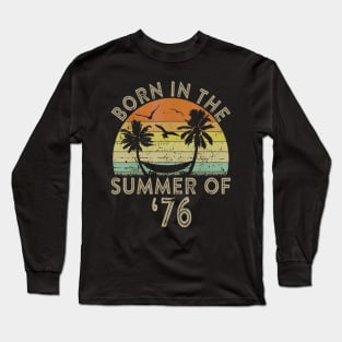 44th Birthday Summer of 76 Gift Mom Dad Vintage Long Sleeve T-Shirt